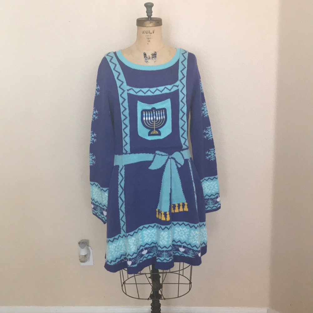 Hanukkah ugly sweater dress